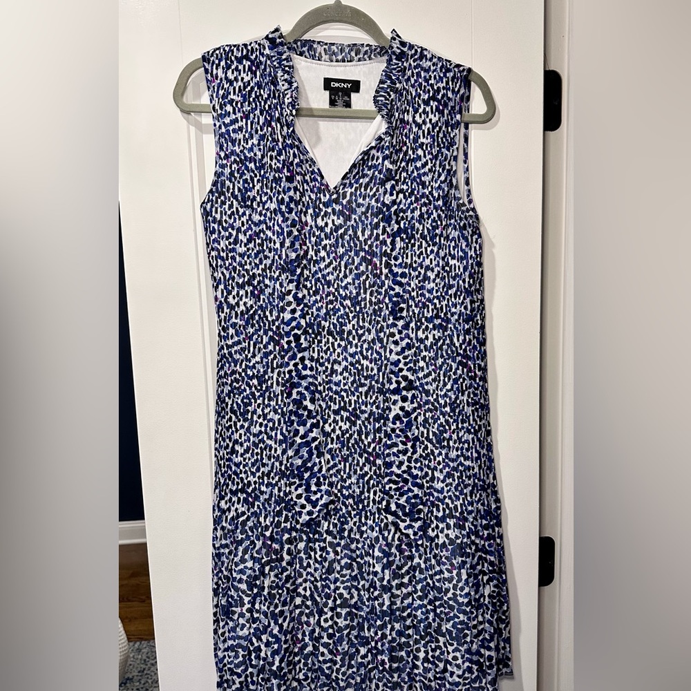 DKNY Blue and White Women's Dress